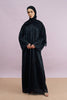 Taleen Tulle Lace Abaya in Black