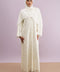 Taleen Tulle Lace Abaya in Snow
