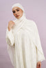 Taleen Tulle Lace Abaya in Snow