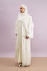 Taleen Tulle Lace Abaya in Snow