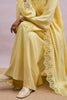 Tirana 2-Piece Linen Lace Abaya Set in Butter Yellow