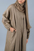 Pure Linen Tabriz Dark Olive Dress