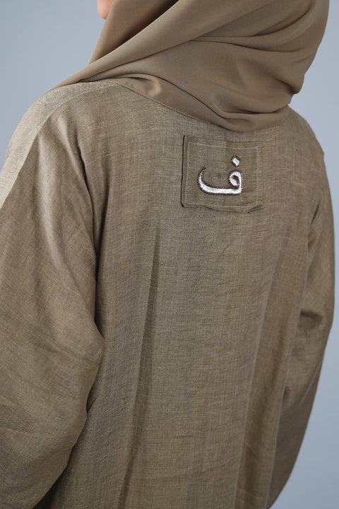 Tabriz Dark Olive Abaya