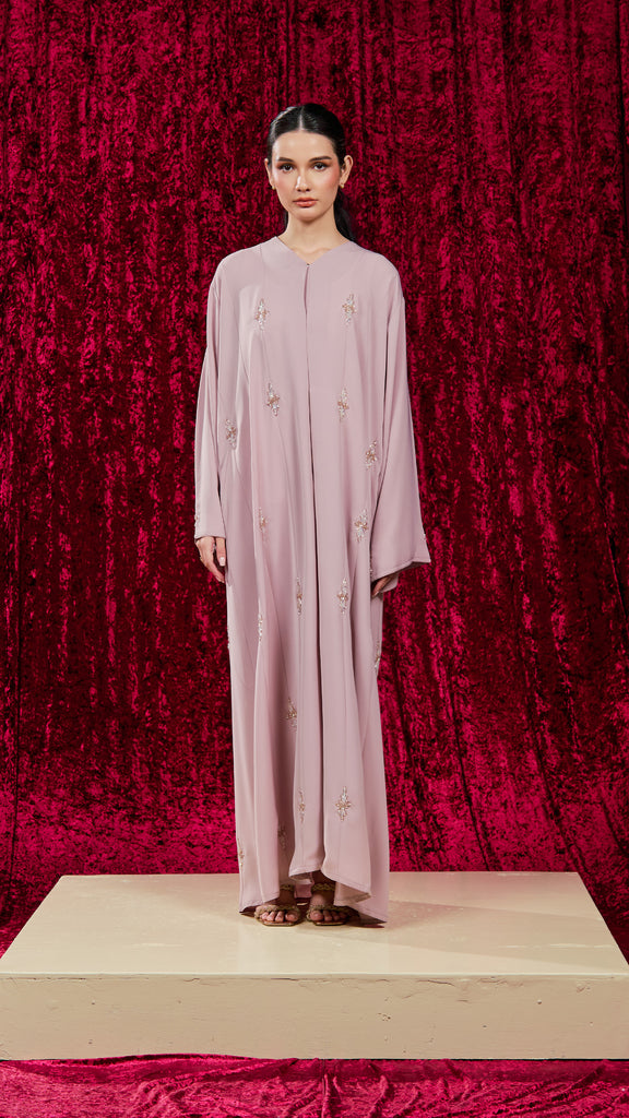Korean Nidha Tarim Soft Pink Abaya