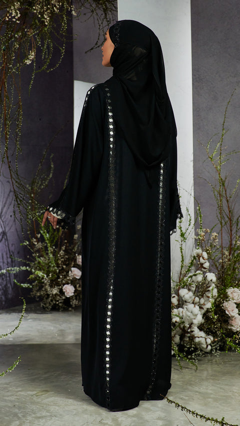 Thalia Obsidian Black Abaya