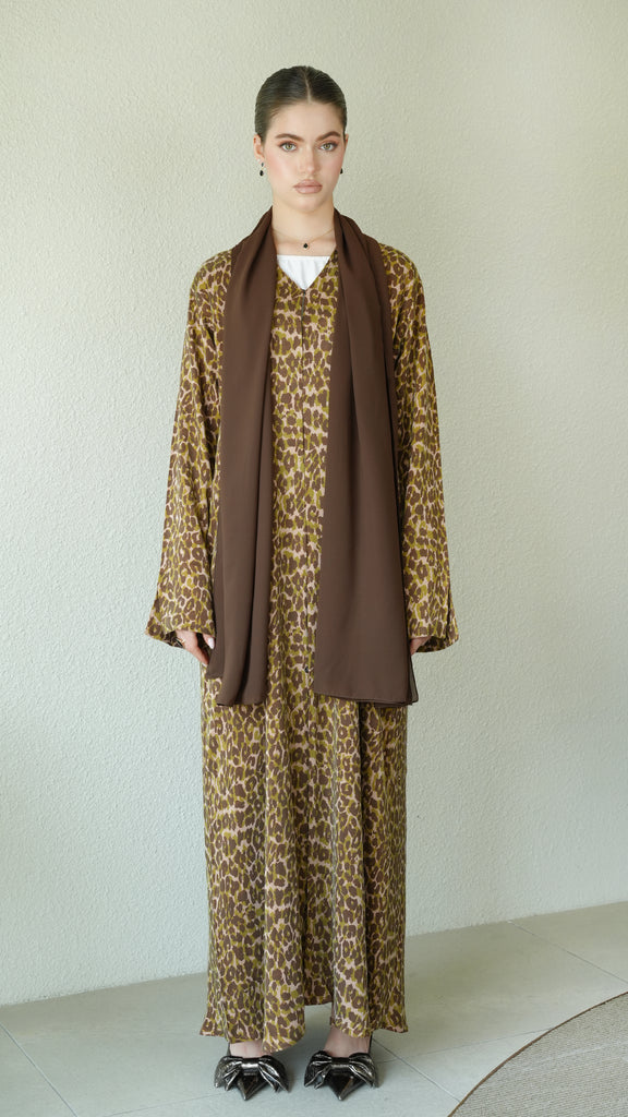 Turkish Cotton Toshka Coco Olive Abaya