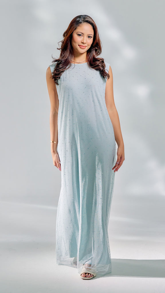 Jersey Tulle Tiffany Blue Dress