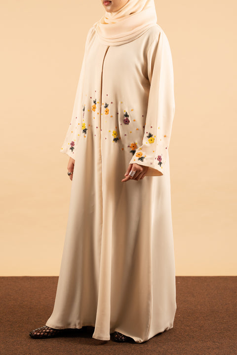 Unaiza Cream Abaya