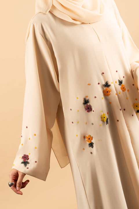 Unaiza Cream Abaya
