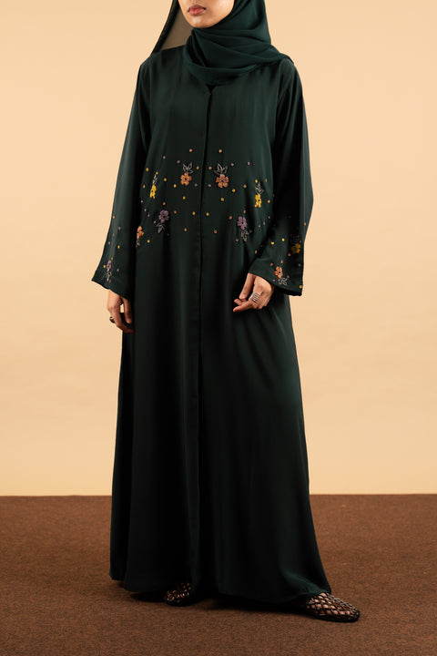 Unaiza Emerald Green Abaya