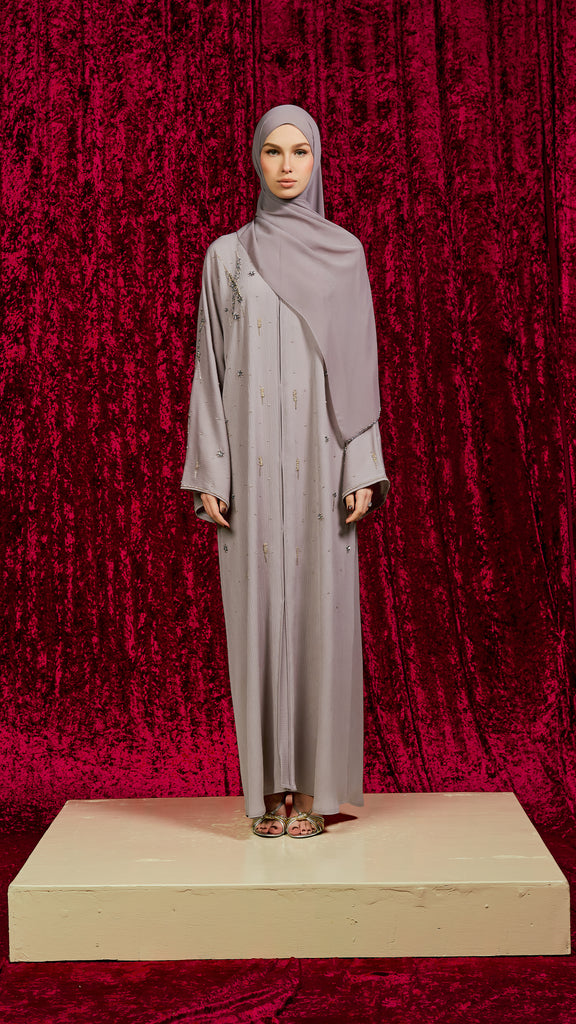 Korean Zoom Van Taupe Abaya