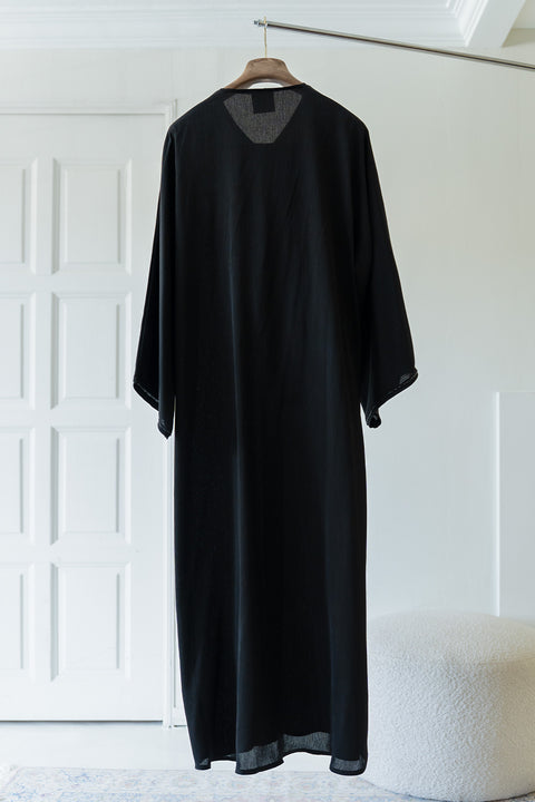Wafra Black Abaya