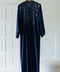 Korean Zoom Wafra Dark Blue Abaya
