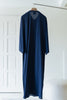 Korean Zoom Wafra Dark Blue Abaya