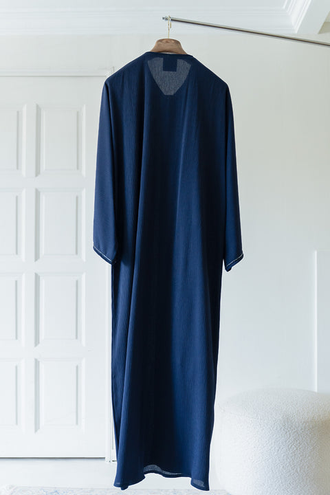 Wafra Dark Blue Abaya