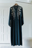 Korean Zoom Wafra Emerald Green Abaya