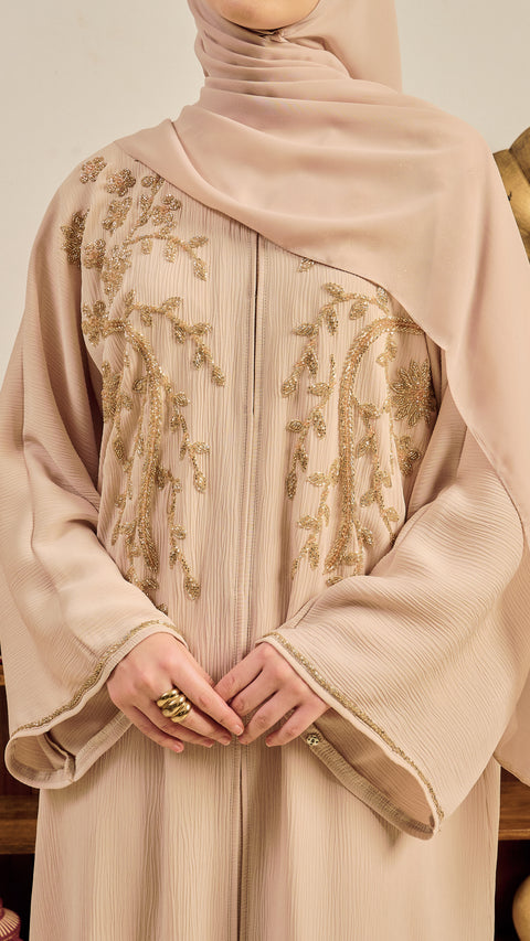 Wafra Almond Milk Abaya
