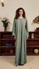 Korean Zoom Wafra Sage Green Abaya