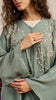Korean Zoom Wafra Sage Green Abaya