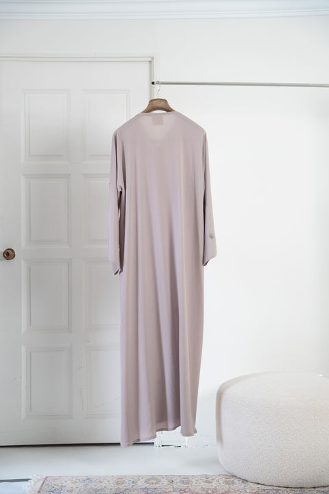Korean Zoom Wahiba Taupe Abaya