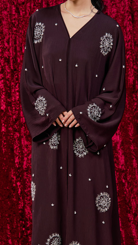 Yanbu Deep Purple Abaya