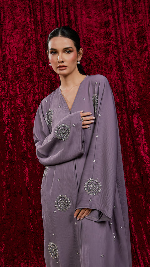 Yanbu Dusty Purple Abaya