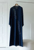 Korean Zoom Zarqa Dark Blue Abaya