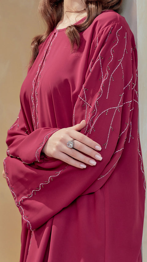 Khaida Magenta Abaya