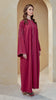 Korean Nidha Khaida Magenta Abaya