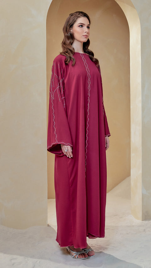 Khaida Magenta Abaya