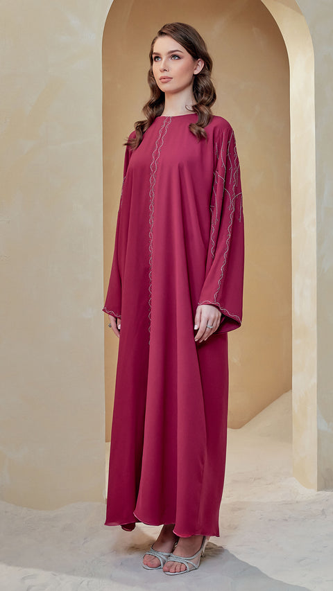 Khaida Magenta Abaya