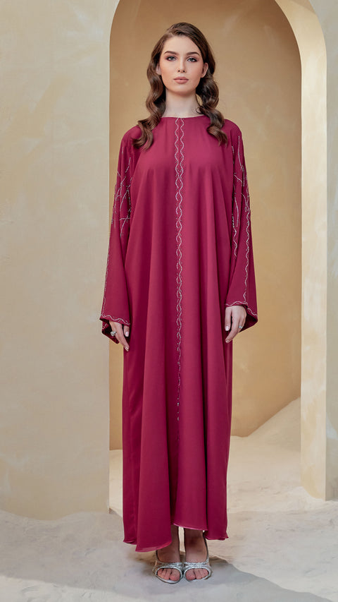 Khaida Magenta Abaya