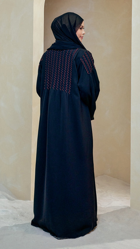 Zahle Obsidian Red Abaya