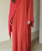 Zehra Brick Orange Abaya