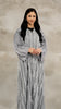 Soft Lace Zhanar Fog Grey Abaya