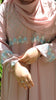 Zinnia Raspberry Cream Abaya by Guzel Kismet