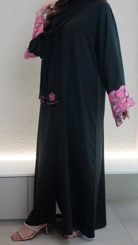 Zohraa Pink Glo Abaya (CLEARANCE)