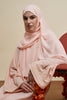 Korean Zoom Zulfah Peach Abaya