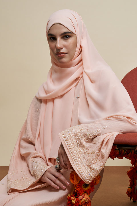 Zulfah Peach Abaya