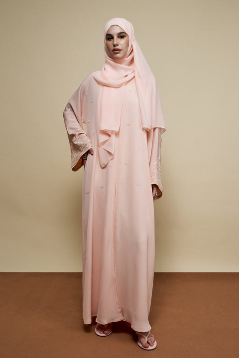 Zulfah Peach Abaya