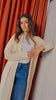 Cotton Corduroy Aspen Almond Milk Cardigan Abaya