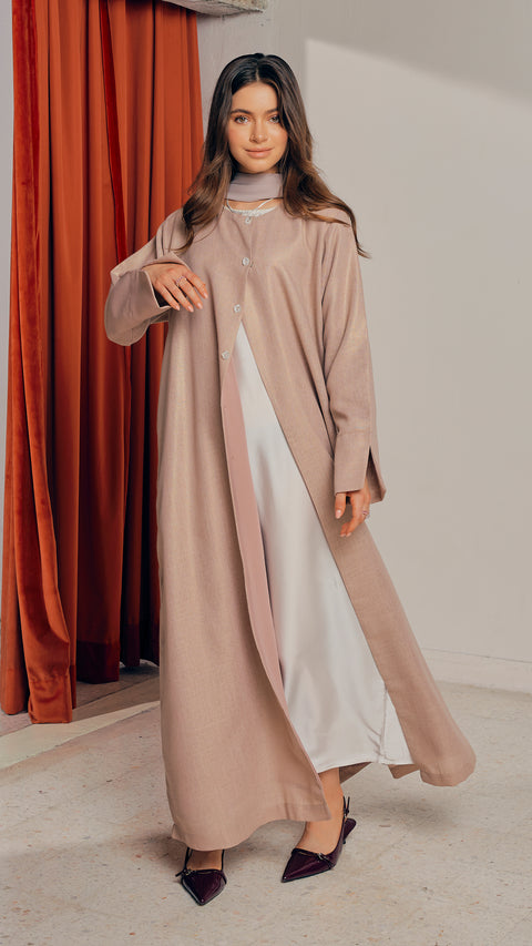 Batroun Soft Bronze Shirt Abaya