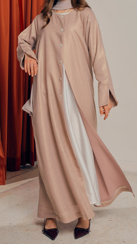 Batroun Soft Bronze Shirt Abaya