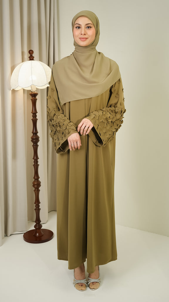 Korean Nidha Cairo Olive Abaya
