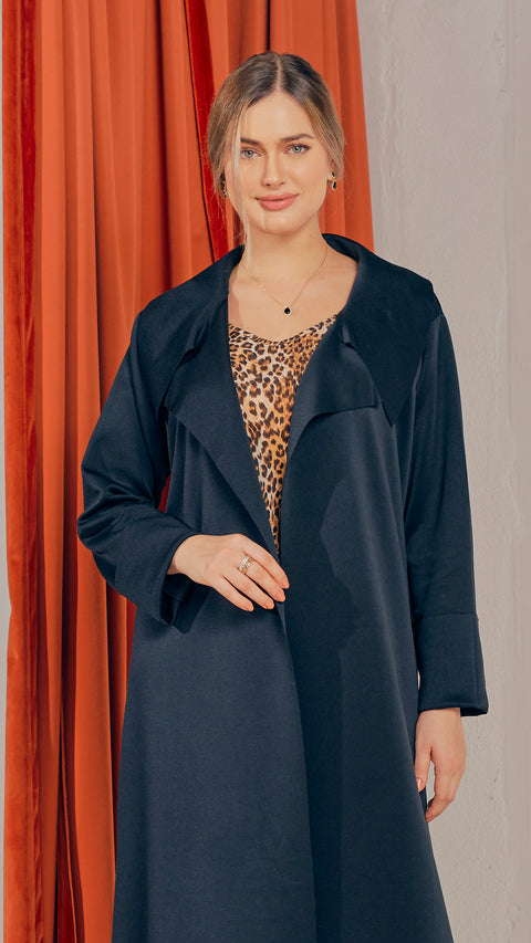 Diyadin Jet Black Coat Abaya