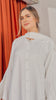 Velvet Satin Dorothy Frost White Abaya