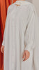 Velvet Satin Dorothy Frost White Abaya