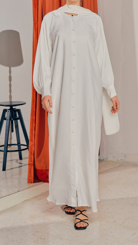 Dorothy Frost White Abaya