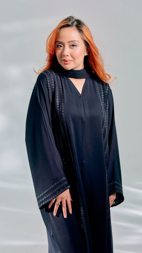 Erbil Obsidian Black Abaya