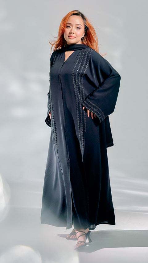 Erbil Obsidian Black Abaya
